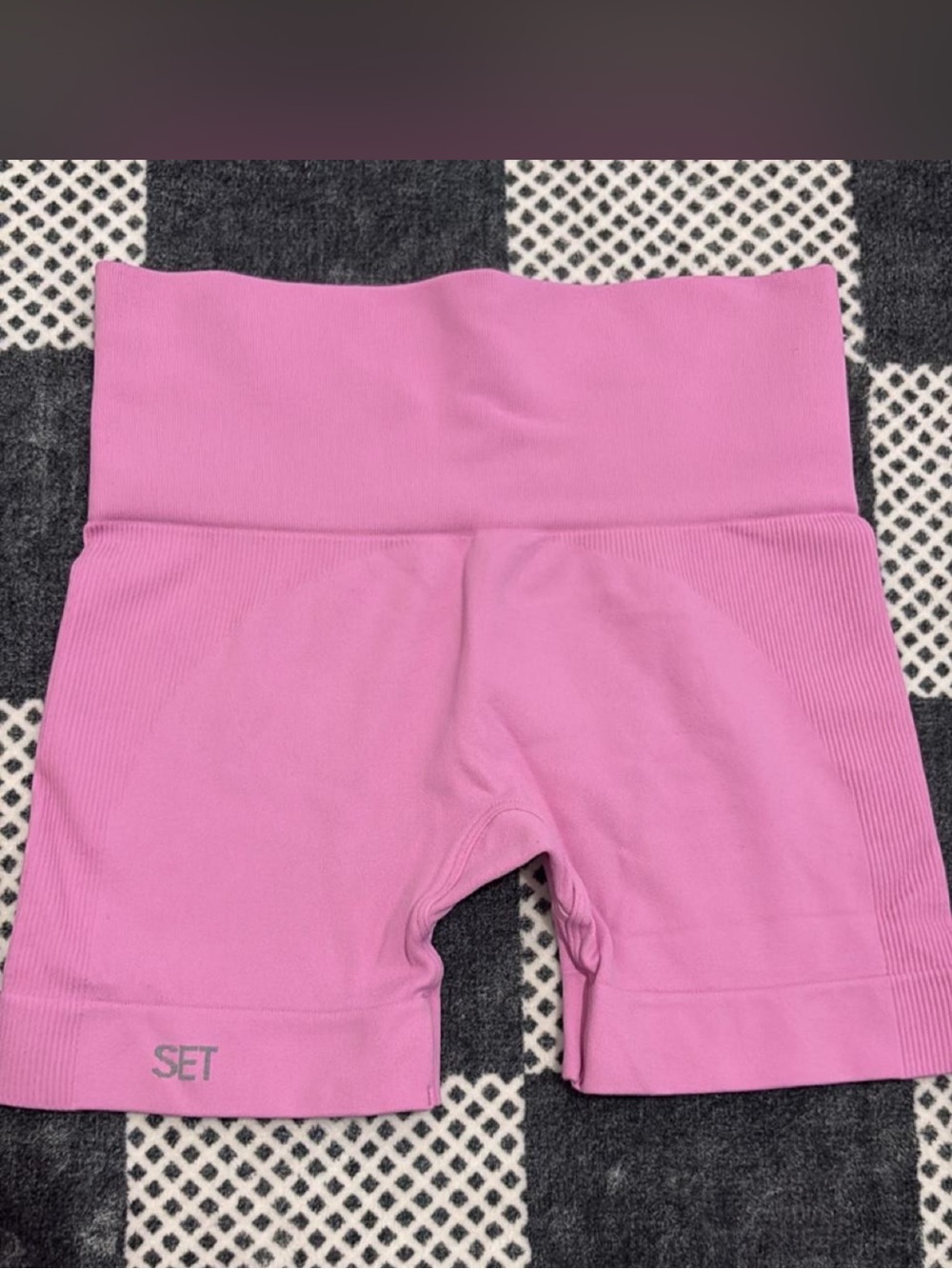 SET Active Seamless High-Waist Bike Shorts in Pink